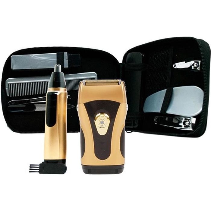 Power Touch Gold Edition – Rasoir électrique Portable et sans Fil – Rasage de précision, sans irritation sur peau mouillée ou sèche