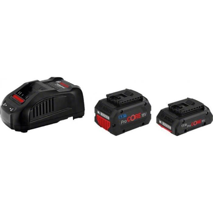 Pack 2 batteries 18V Procore 4Ah/5,5Ah + chargeur rapide - BOSCH - 1600A0214A