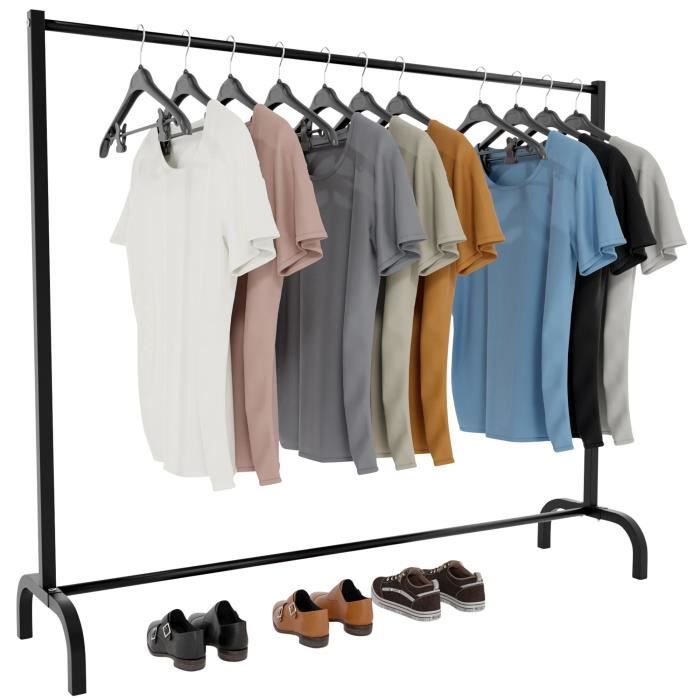 Portant à Vêtements The Shopfitting Shop - 152 X 213 Cm - Acier Robuste - Montage Sans Outil - Avec Roulettes
