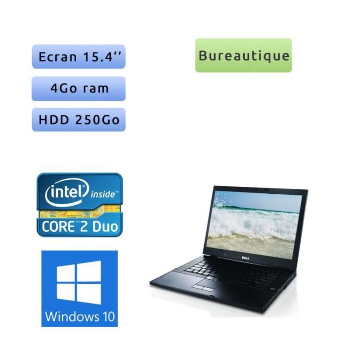 Top achat PC Portable Dell Latitude E6500 - Windows 10 - 2.53 4Go 250Go - 15.4  - Ordinateur Portable PC pas cher