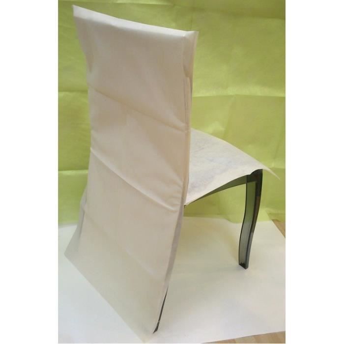 10 housses de chaise de mariage jetables (ivoire)  Cdiscount Maison