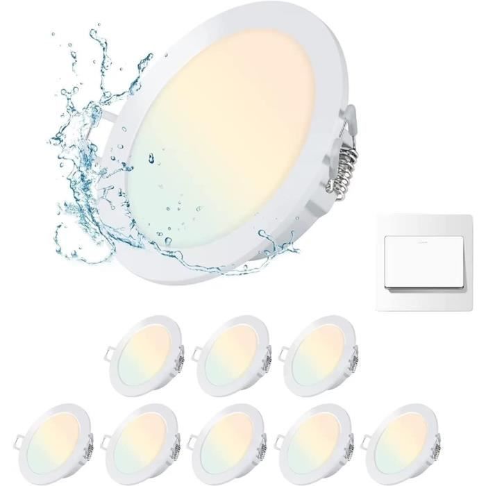 Jeloyutek - Lot De 4 Spots LED Encastrables 12V 3W 4000K (Ø60-65mm)
