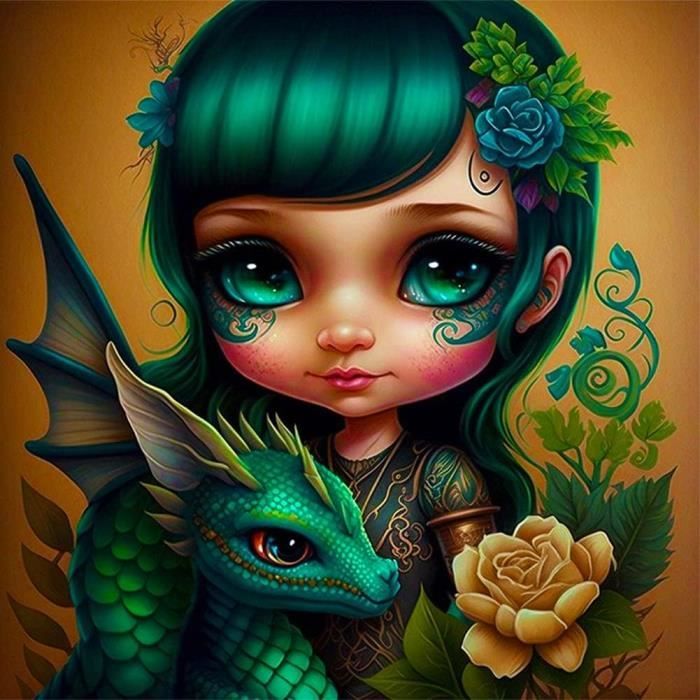 5D Diamond Painting Complet Lapin Anime, Diamant Peinture Kits Point De