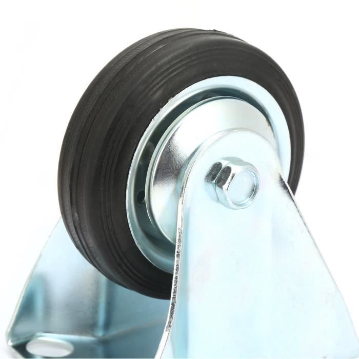 Roulettes À Tige Filetée De 2 Pouces (50 Mm), Jeu De 4 Roulettes Pivotantes, Roulettes