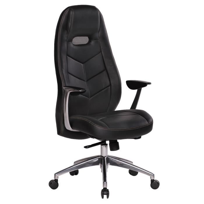 FineBuy FineBuy Design Chaise bureau Chaise exécutif Ergonomique Chaise de pivotant Cuir 