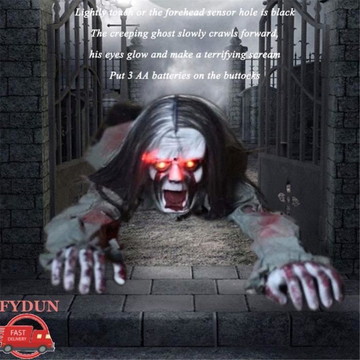Décoration Zombie Révolutionnaire Avec Yeux Clignotants Pour Extérieur - Halloween JOYIN