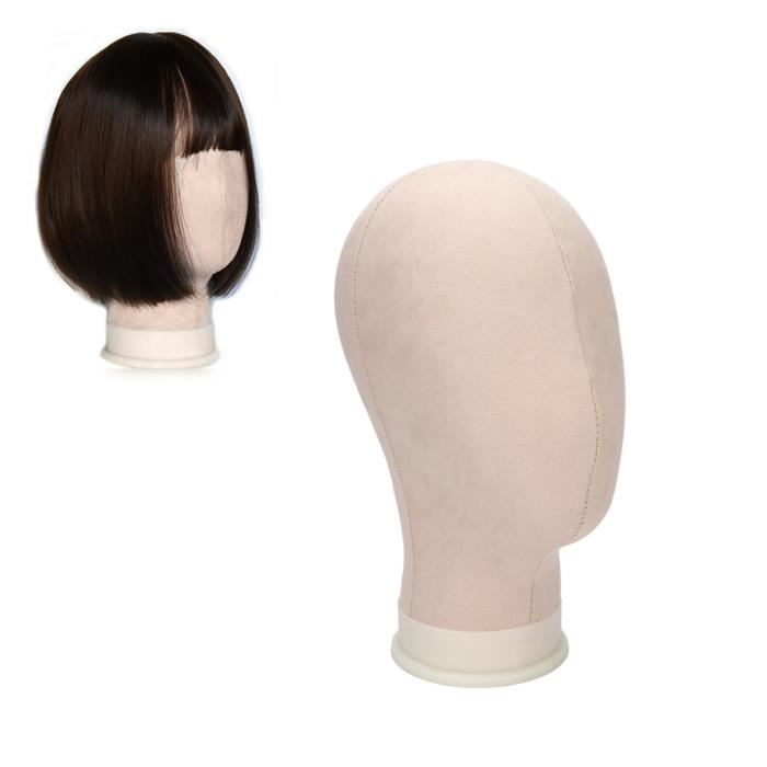 Tête De Mannequin Vintage En Latex Avec Cheveux Humains - Pour Coiffure, Déco Ou Présentoir
