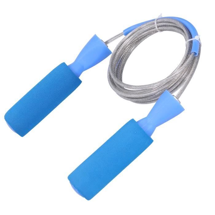 Corde à Sauter Fizyo Acier Rapide - Longueur Réglable 330cm - Poignées Anti-Dérapantes - Fitness