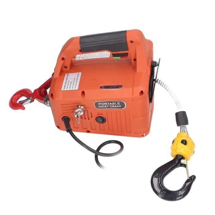 Mxmoonant Treuil électrique 500KG, 5m/min, Version Portable Avec Commande Manuelle/câble/radio, Hauteur De Levage 7.6M