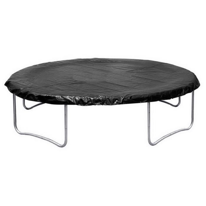 Kangui Bâche Protection Trampoline 360 Cm PVC Noir - Évacuation Eau & Fixation Élastique