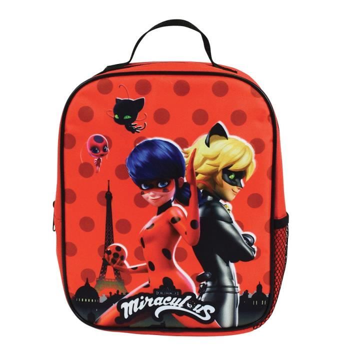Sac à dos isotherme enfant - Jemini - Miraculous - rouge/noir - 5 L - Bretelles réglables Sac à dos isotherme enfant - Jemini - Miraculous - rouge/noir - 5 L - Bretelles réglables