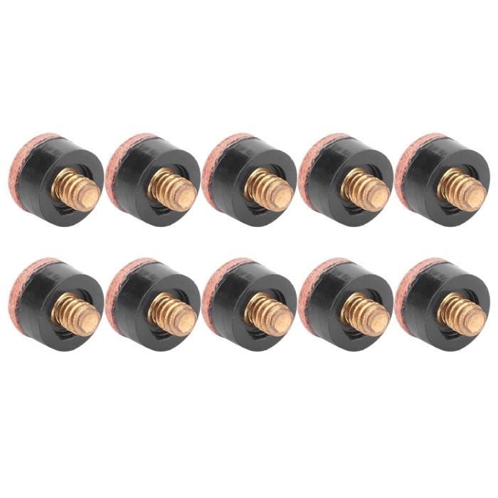 Lot De 10 Pointes De Billard Keenso – Rechange 12 Mm En Cuir Et Plastique Pour Queue De Billard