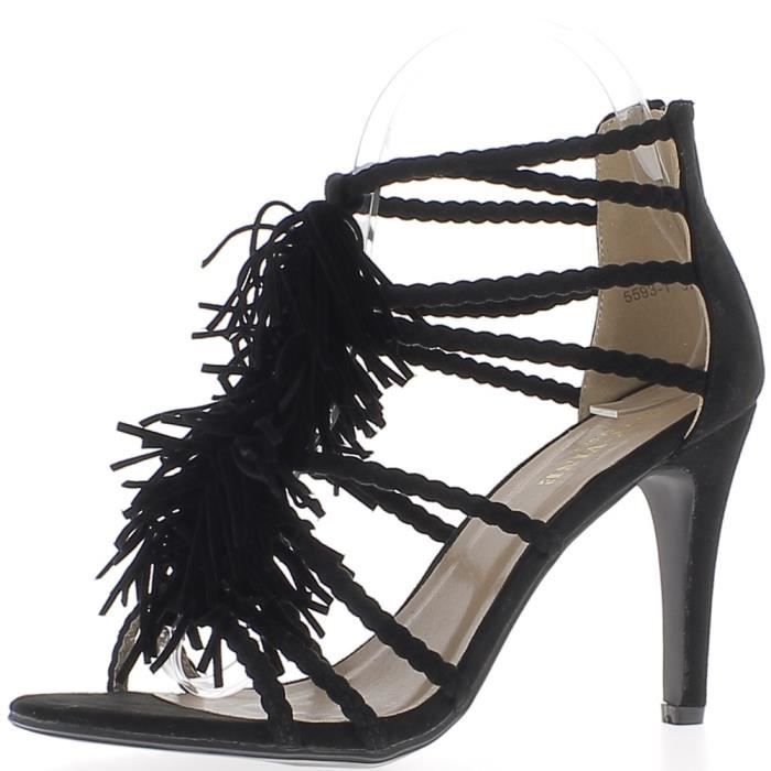 talons noirs ouverts