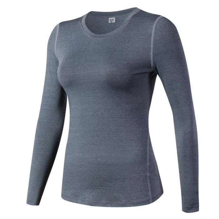 T Shirt Fitness Femme ZEWOW Manches Longues Respirant S chage
