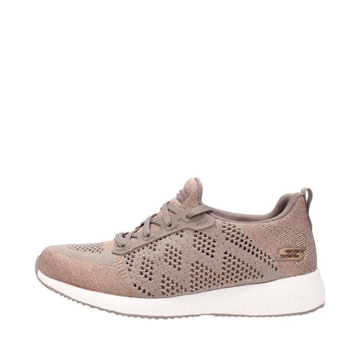 Skechers Sneakers Femme Taupe Gris - Cdiscount Chaussures