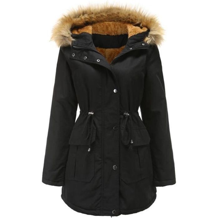 EP | manteau d'hiver en fourrure avec fermeture éclair