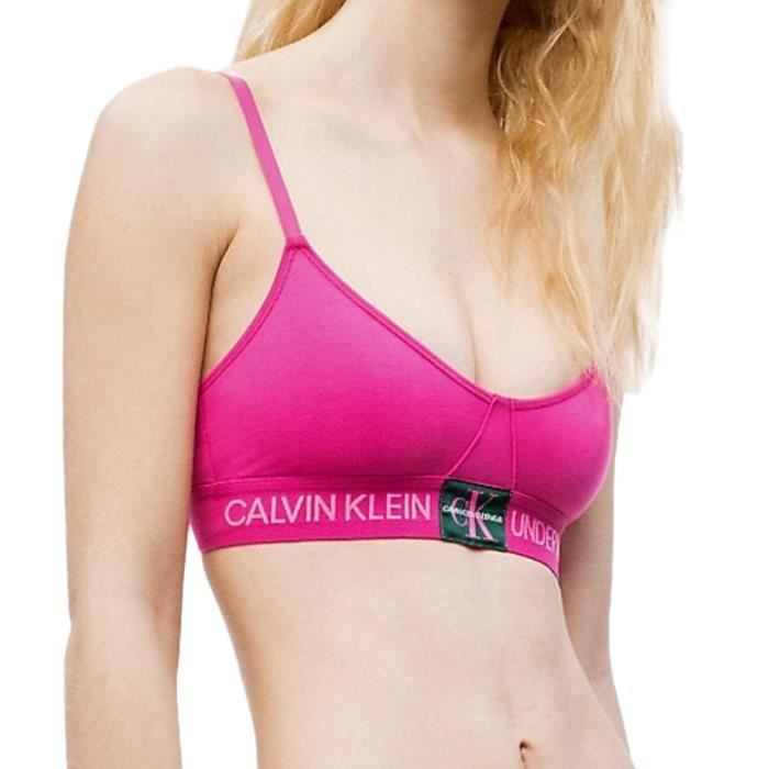 Brassière Rose Femme Calvin Klein Unlined Triangle - Cdiscount