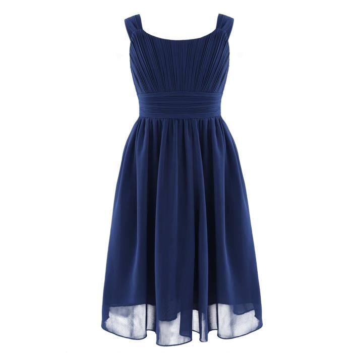 Robe fille sales cérémonie bleu marine