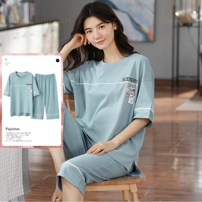 Pyjama Court Femme Coton - Ensemble 2 Pièces Confy | Vêtement Nuit Été