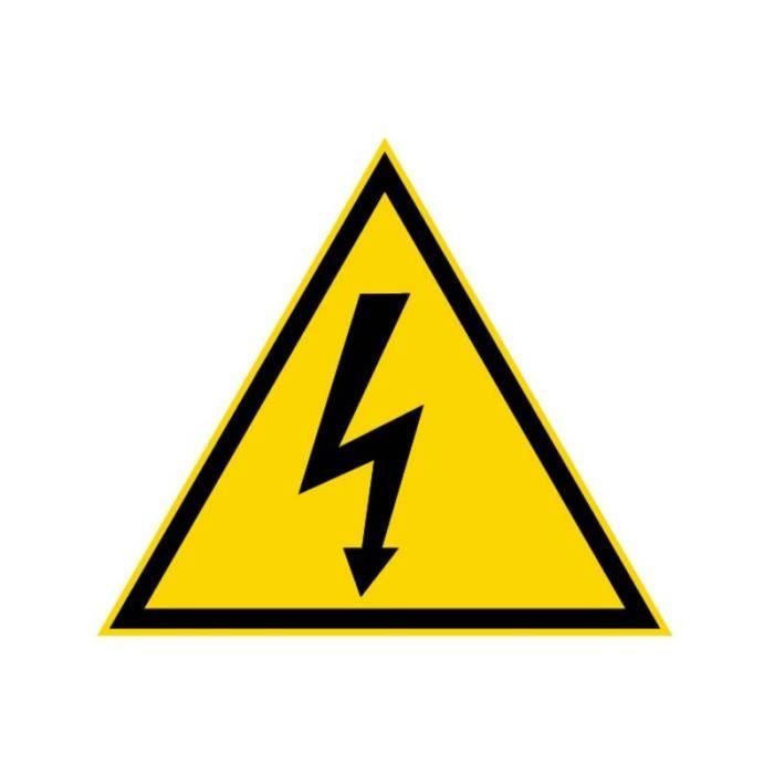 Panneau d'avertissement triangulaire 100mm ''Danger électrique'' - NOVAP - 4180083