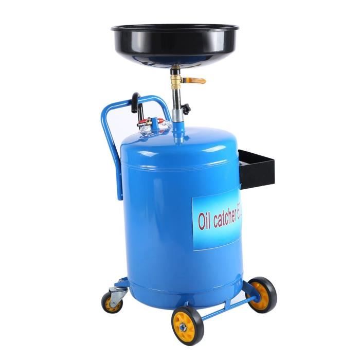 Collecteur D'huile Usée Pour Voiture - Réservoir 75 L, Pompe Pneumatique, Verre Doseur 10 L, Avec Roues Et Tuyaux