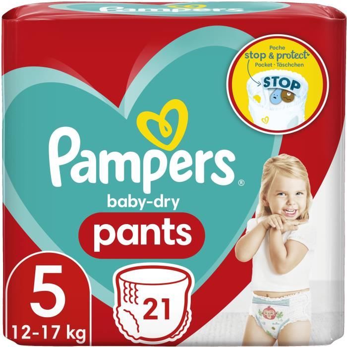 Pampers Baby-Dry Pants Couches-Culottes Taille 7, 30 Culottes - Cdiscount  Puériculture & Eveil bébé