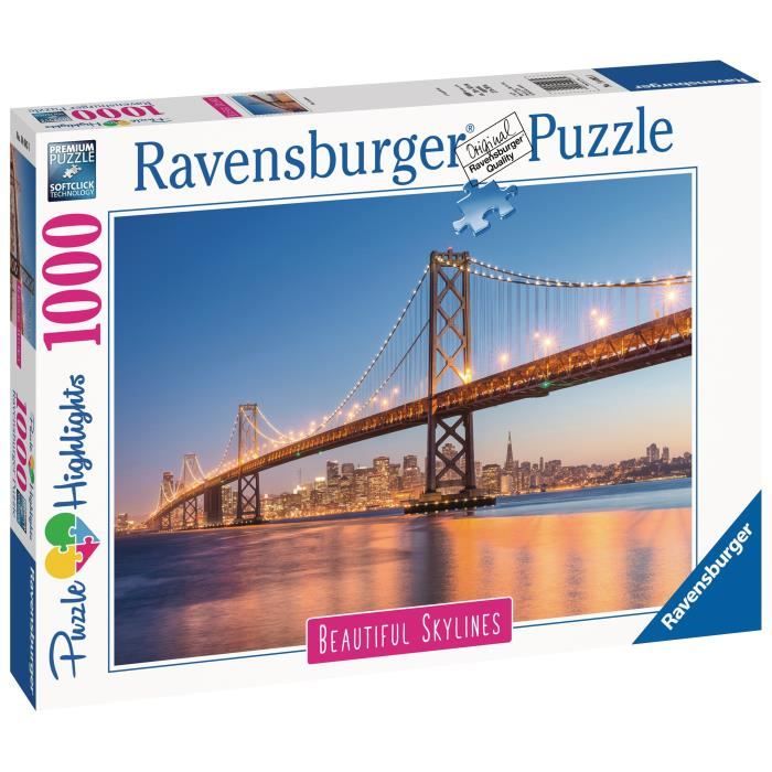 Puzzle 1000 pièces San Francisco - RAVENSBURGER - Architecture et monument  - Mixte - Cdiscount Jeux - Jouets