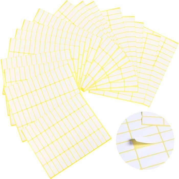 4000 Étiquettes Adhésives 99.1 X 67.7 Mm - 500 Feuilles De 8 Étiquettes Blanches Pour Imprimante Jet D'Encre Et Laser