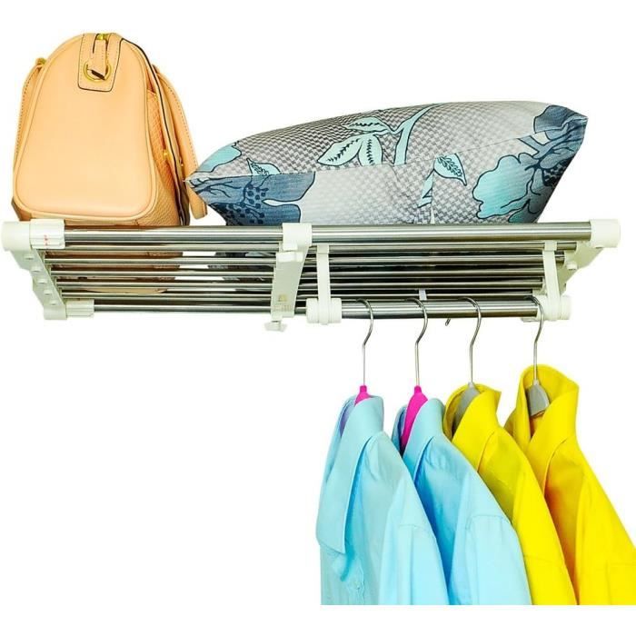 Séparateur D'armoire Extensible MUYCO - Organisateur Réglable Pour Placard Ou Bibliothèque