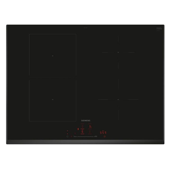 Siemens Table de cuisson à induction 71cm 4 feux 7400w noir - ED751HSB1E