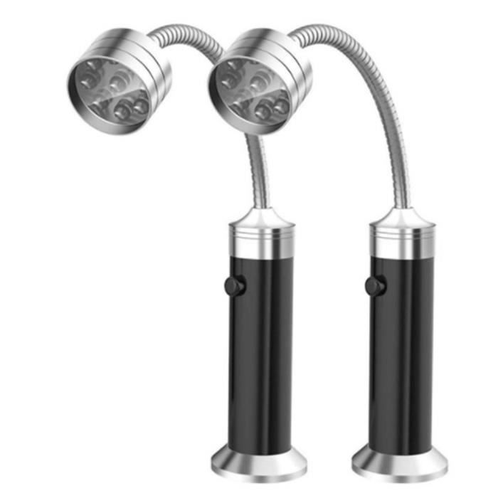 Lampe De Barbecue à 2 LED Avec Base Magnétique, Rotation à 360 Degrés