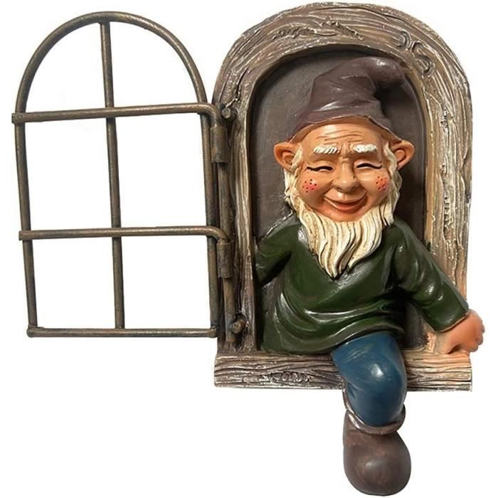 Elf Out Of Door Tree Hugger – 30,5 Cm Gartenzwerg, Baumgesicht-Deko Für Hof & Terrasse