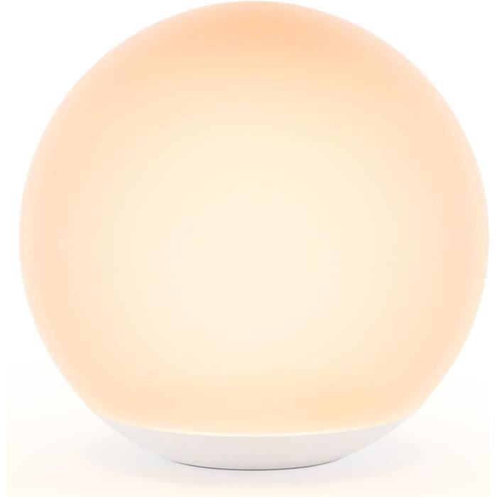 Veilleuse Bébé Rechargeable - Lumière Dimmable Blanc Chaud/froid + 7 Couleurs RVB - Minuterie 30/60 Min - Portable - Tactile