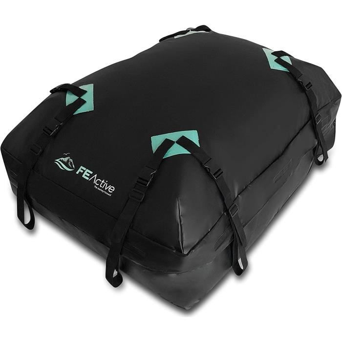 Coffre De Toit Souple HandiWorld 400L - Sac étanche Et Pliable Avec Base Rigide Pour Voyages, Camping Et Rangement Extérieur