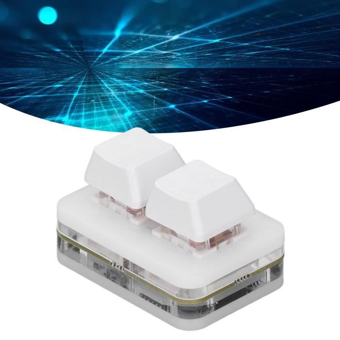 YID Clavier mécanique USB mini 2 touches, fonction copiercoller, interrupteur Rouge pour jeux