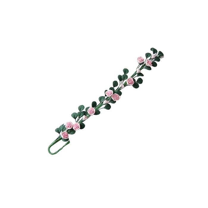 Miniature Bouquet Fleur Rose Mensuel en Argile Décor 1/12 Maison de Poupée 