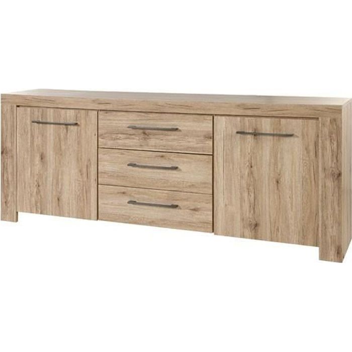 Buffet 2 Portes 3 Tiroirs Montreux L 220 X L 45 X H 85 Achat Vente Buffet Bahut Buffet 2 Portes 3 Tiroirs Cdiscount
