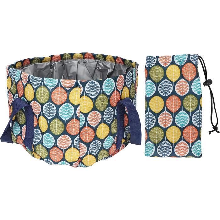 Bassine Pliable En Plastique - 26x17 Cm, Bleue, Pour Pieds, Lavage, Voyage, Camping - 14