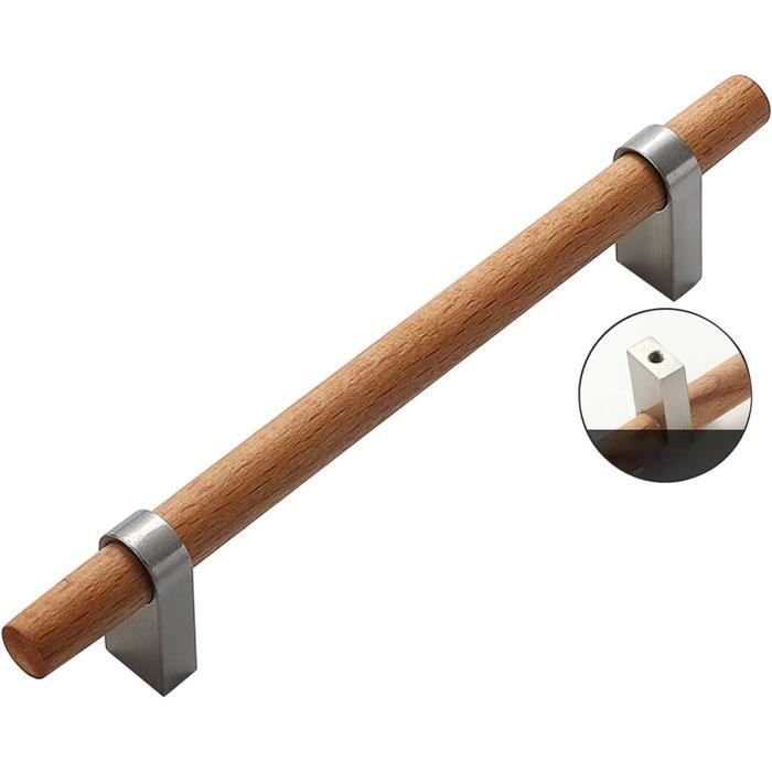 M-Aimee Lot de 30 boutons d'armoire en nickel brossé argenté avec vis