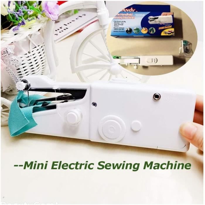 Mini Machine à Coudre Portable – Électrique, Facile à Utiliser, Pour Tissus, Vêtements, Voyages