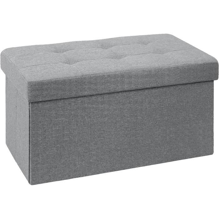 BRIAN & DANY Banc de Rangement, Pouf Coffre Rangement avec Pieds de Tabouret, Coffre de Rangement, Coffre a Jouet, Pouf Salon, Bleu, 76 x 38 x 38 cm BRIAN & DANY Banc de Rangement, Pouf Coffre Rangement avec Pieds de Tabouret, Coffre de Rangement, Coffre a Jouet, Pouf Salon, Bleu, 76 x 38 x 38 cm