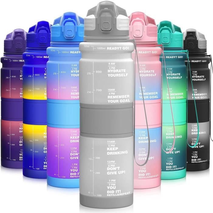 2 Gourdes De Sport Pliables 500 Ml - TPU Souple Sans BPA - Pour Randonnée, Vélo, Course - Avec Échelle De Volume