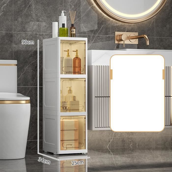 Healifty – Étagère De Rangement Blanc Pour Salle De Bain – Organisateur Suspendu Multi-Usage – Pour Cosmétiques, Épices, Accessoires – Design Simple Et Pratique