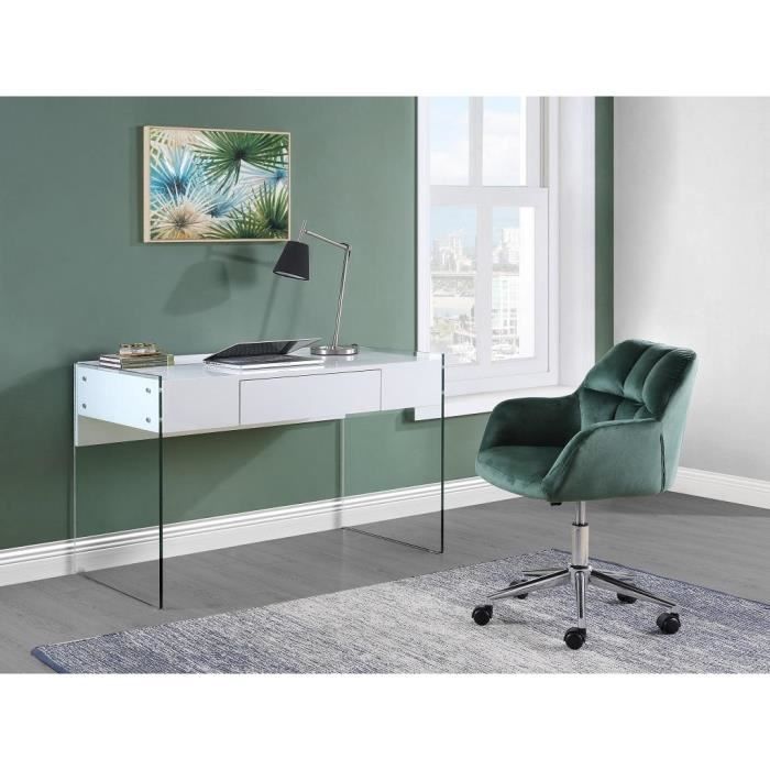chaise de bureau pega - velours - vert - hauteur réglable