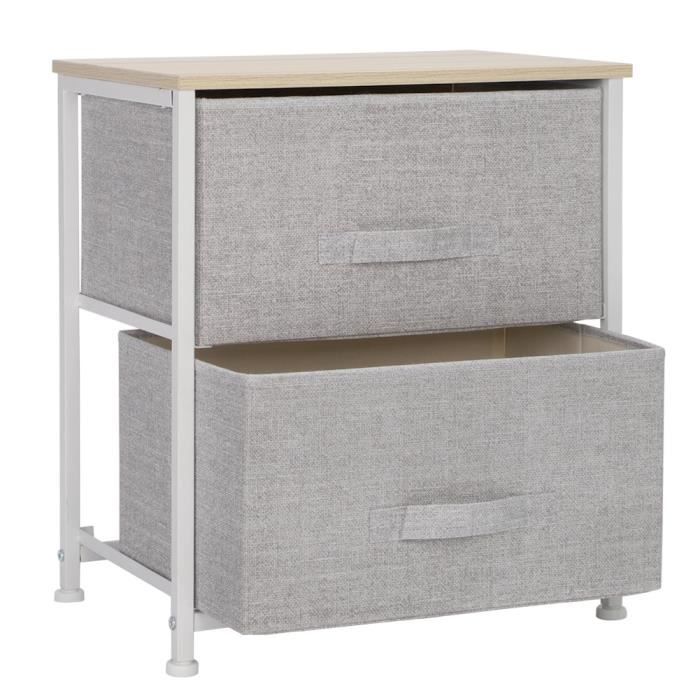 Table De Chevet Blanche 3 étagères Avec Panier - 32x22x40 Cm - Petite Table D'appoint Pour Chambre, Salon, Salle De Bain