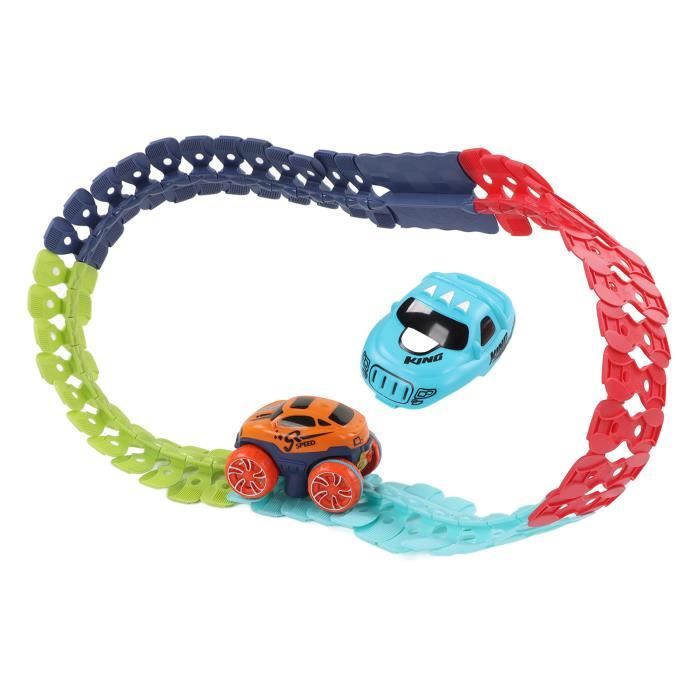 Piste De Course Flexible Pour Voitures – 46 Pièces, Circuit Personnalisable, Matériau ABS, Jouet éducatif Portable