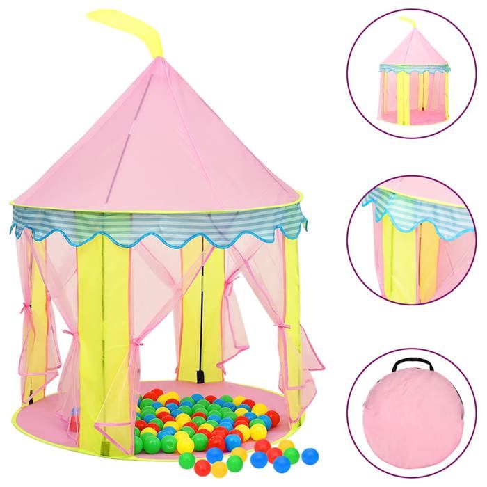 Tente De Jeu 3-en-1 Pour Enfants Avec Tunnel – 338x123x111 Cm, Polyester Résistant, Pour Intérieur Et Extérieur