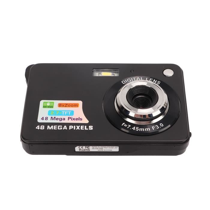 Appareil Photo Numérique 48MP 4K - Zoom 8x, écran LCD 2.7 Pouces - Anti-secousses + Carte 128Go - Rouge