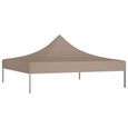 *Pro8577Elégant Toit de tente de réception Moderne - Toile de Rechange Toile Supérieure pour Tonelle Chapiteau de Jardin 3x3 m Taupe-1