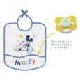 Bavoir imperméable 6 mois Babycalin Mickey Cool - BABYCALIN - Garçon - Bleu - 100% EVA/PE - Translucide-1